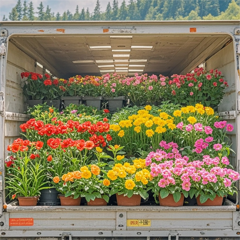 花苗整車運輸包裝